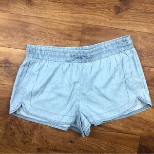 Express Chambray Shortie Mid Rise Shorts